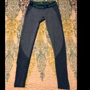 Gymshark Flex Leggings; Blueberry Marl/Marine Blue